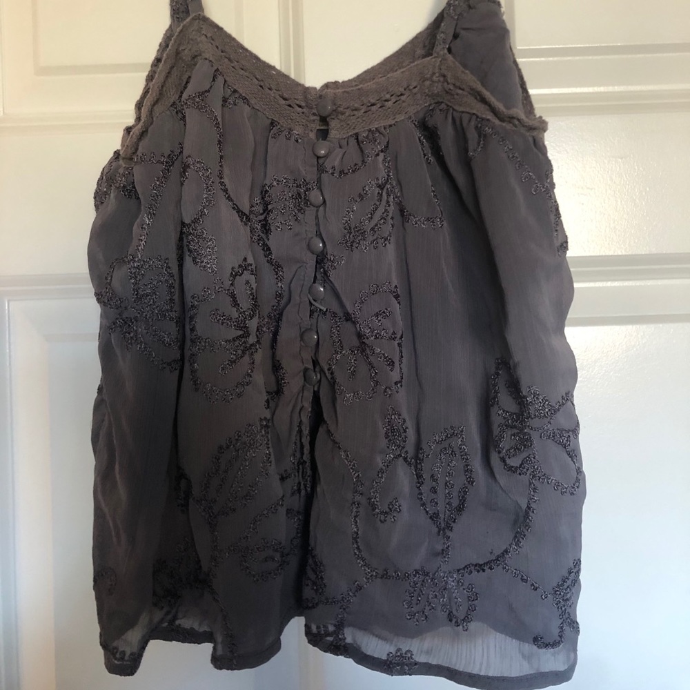 Grey tank top blouse